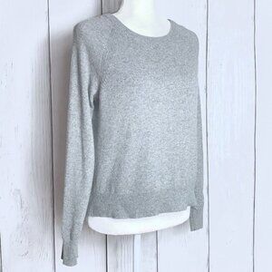 Banana Republic Grey Metallic Oversized Boyfriend Sweater
